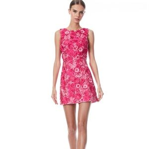 Alice and Olivia Lindsey Embellished Floral Mini Dress **ONLY WORN ONCE**